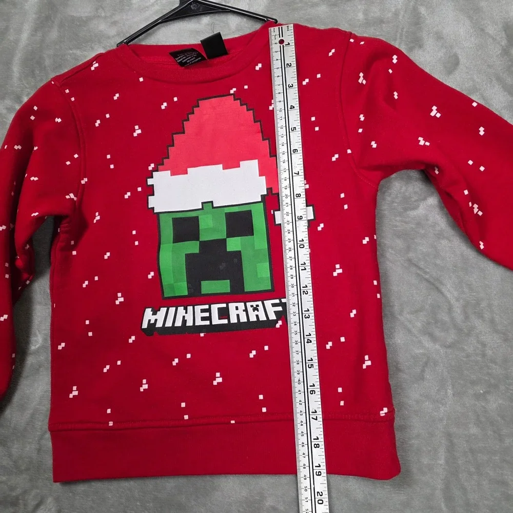 Mad Engine Minecraft Holiday Sweatshirt Red Big Kids‎ S Graphic